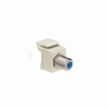 LEVITON Coaxial Connectors Coupler F-Connector Nickel Plated Ivory 41084-FIF